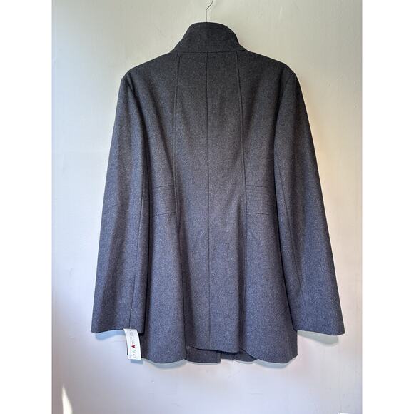 Inc International Concepts Pea Coat Womens Dark Gray Wool Blend Size XXL NWT - Picture 3 of 13